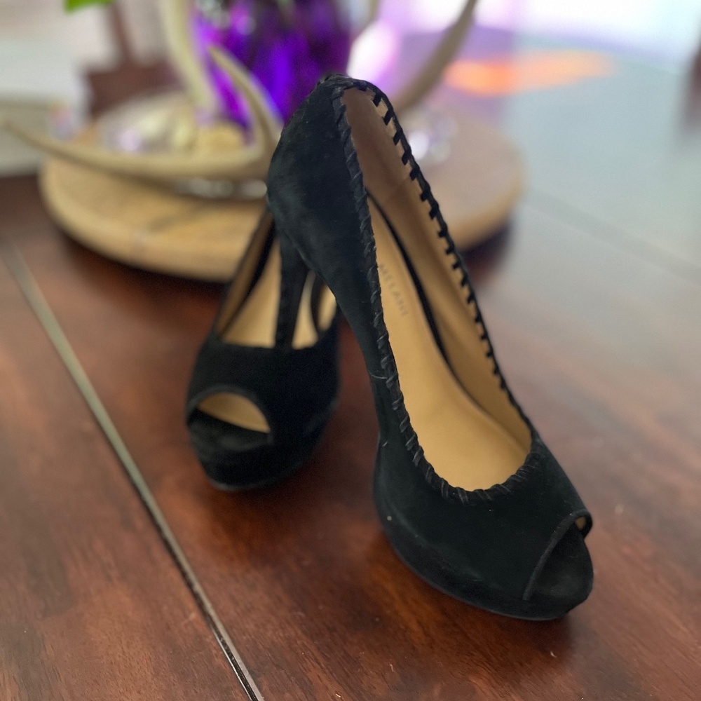Antonio Melani Black Suede High Heels size 7